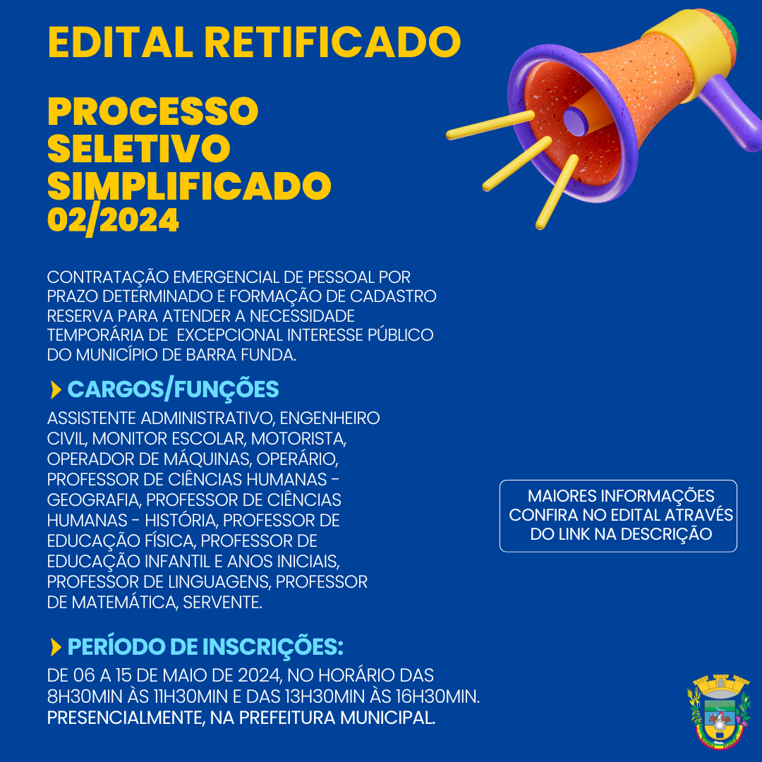 EDITAL PRORROGADO